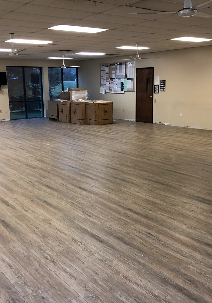 Laminate floor installation 1